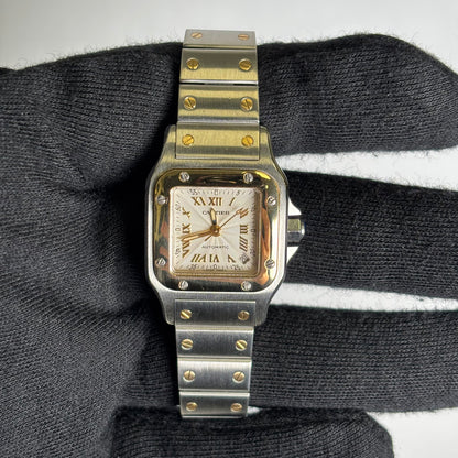 Cartier Santos 24mm Silver Dial Watch Ref# 2423 - Happy Jewelers Fine Jewelry Lifetime Warranty