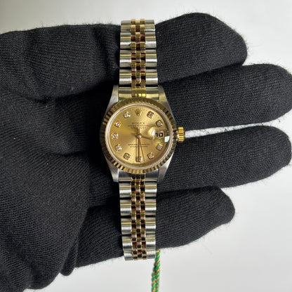 Rolex Datejust 26mm Champagne Dial Watch Ref# 69173 - Happy Jewelers Fine Jewelry Lifetime Warranty