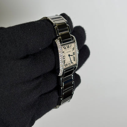 Cartier Tank 25mm White Dial Watch Ref# W51003Q3 - Happy Jewelers Fine Jewelry Lifetime Warranty