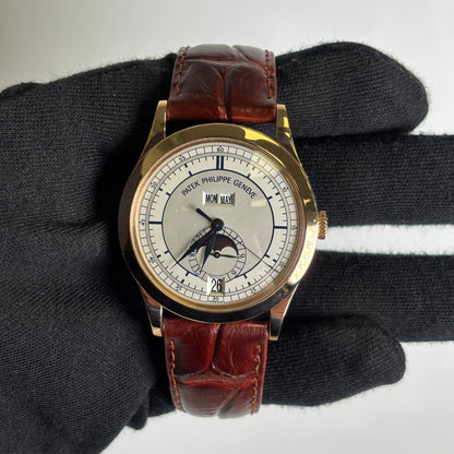 Patek Philippe Annual Calendar 39mm White Dial Watch Ref# 5396-R - Happy Jewelers Fine Jewelry Lifetime Warranty