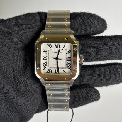 Cartier Santos 35mm White Dial Watch Ref# W2SA0016 - Happy Jewelers Fine Jewelry Lifetime Warranty