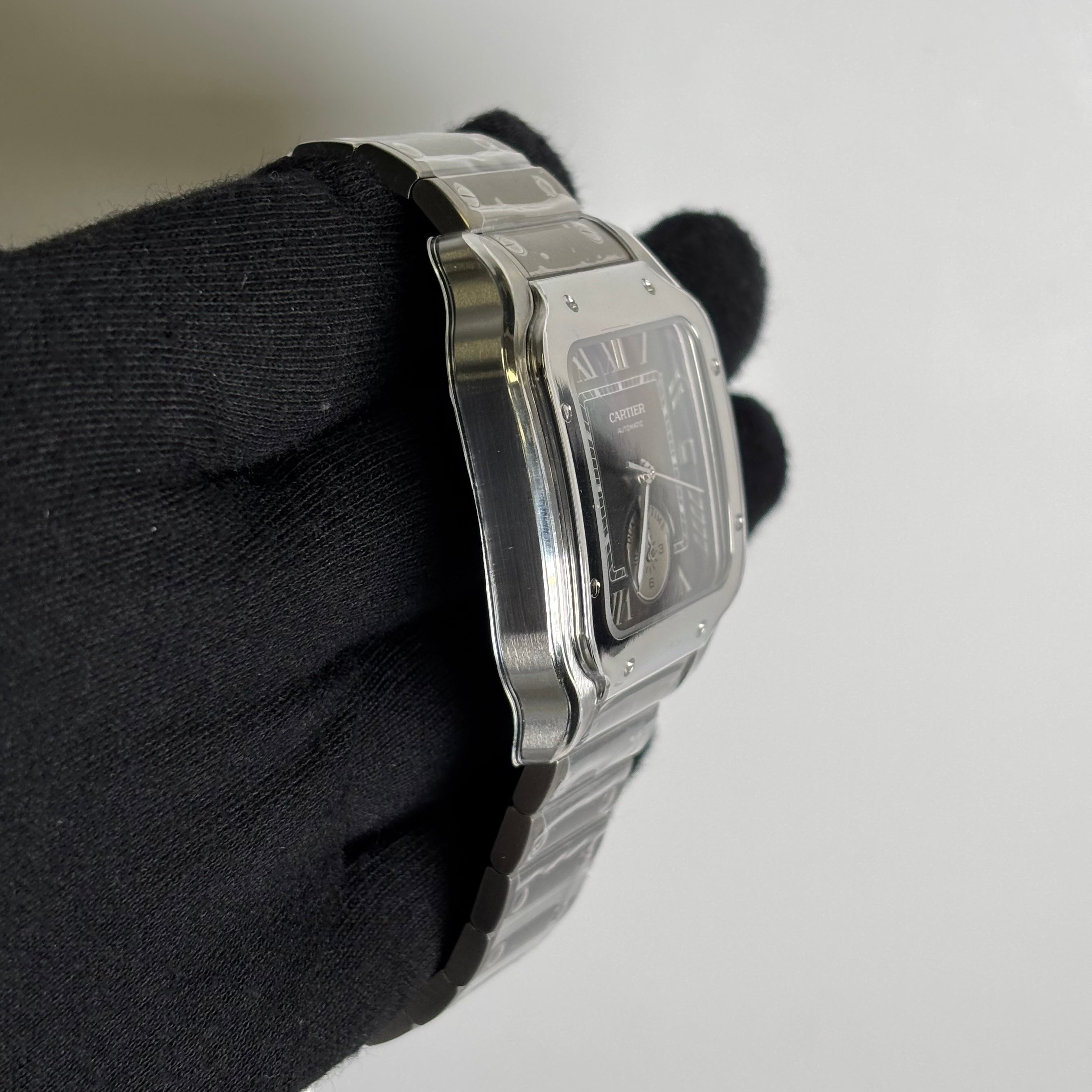 Cartier Santos 40mm Grey Dial Watch Ref# WSSA0076 - Happy Jewelers Fine Jewelry Lifetime Warranty