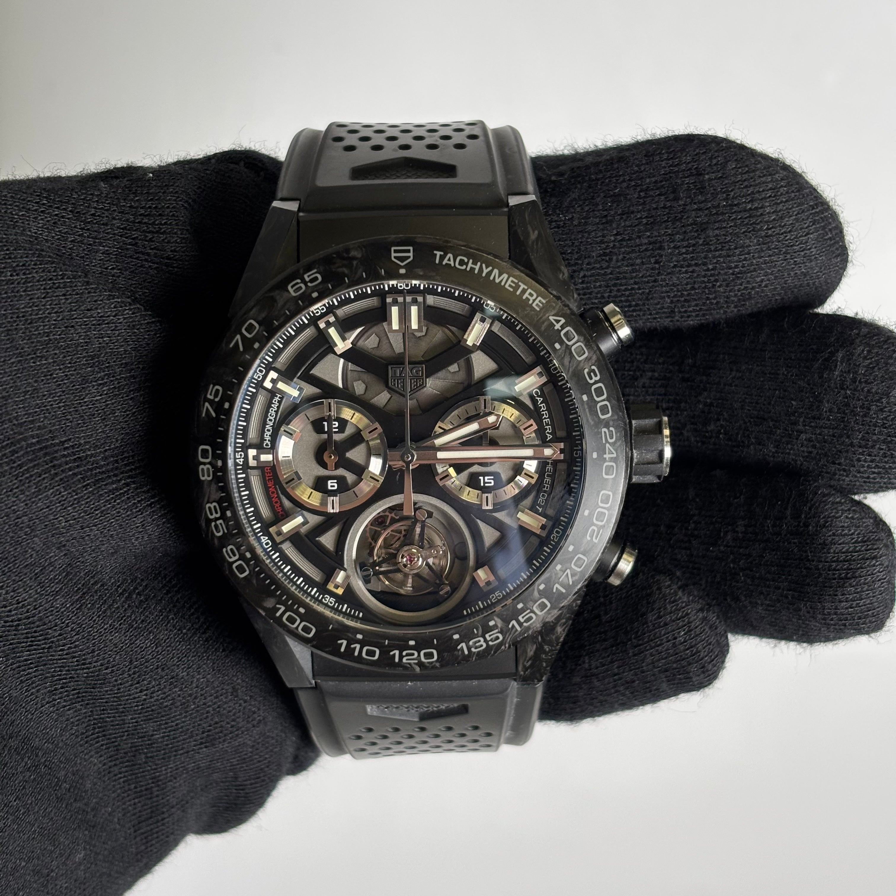 Tag Heuer Carrera 45mm Openwork Dial Watch Ref# CAR5A8W - Happy Jewelers Fine Jewelry Lifetime Warranty