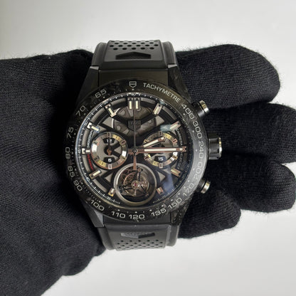 Tag Heuer Carrera 45mm Openwork Dial Watch Ref# CAR5A8W - Happy Jewelers Fine Jewelry Lifetime Warranty