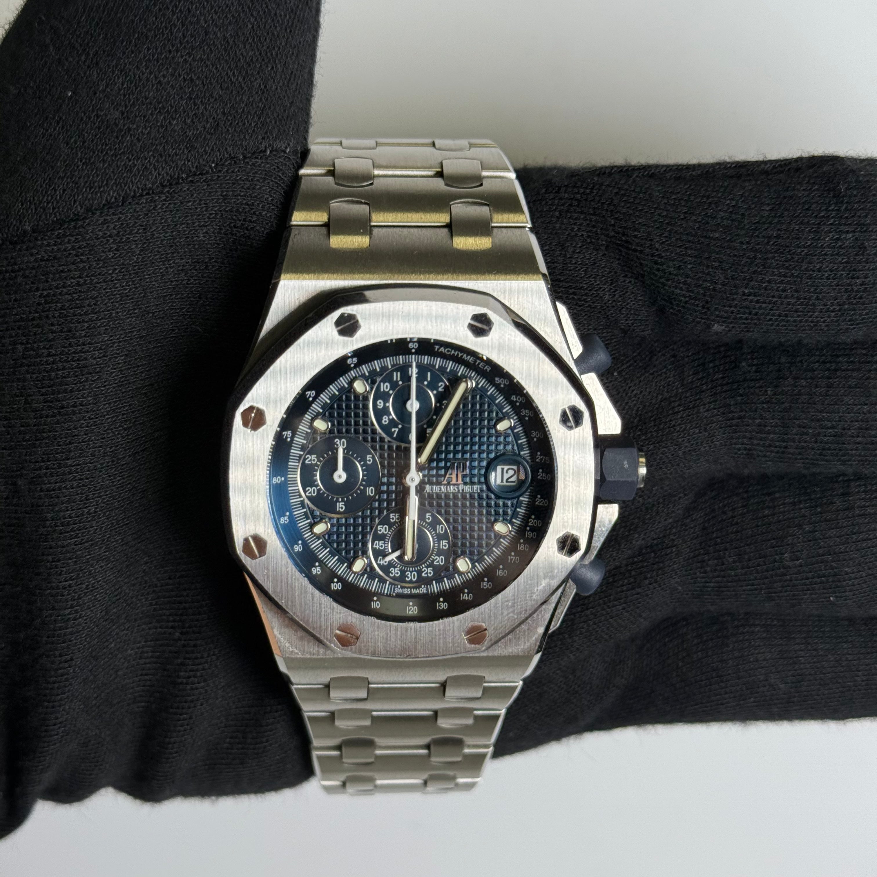 Audemars Piguet Royal Oak 42mm Blue Dial Watch Ref# 26238ST.OO.2000ST.01 - Happy Jewelers Fine Jewelry Lifetime Warranty