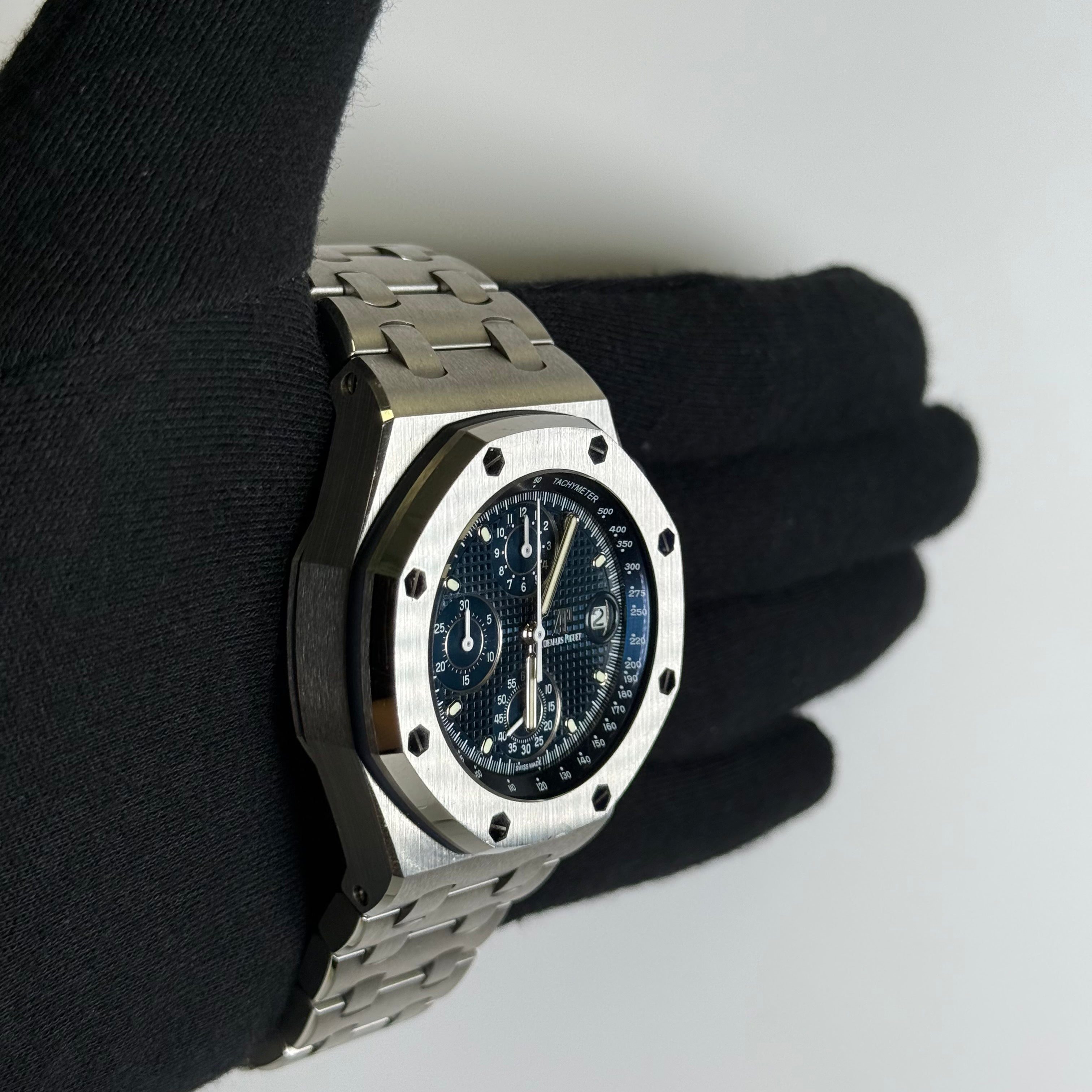 Audemars Piguet Royal Oak 42mm Blue Dial Watch Ref# 26238ST.OO.2000ST.01 - Happy Jewelers Fine Jewelry Lifetime Warranty