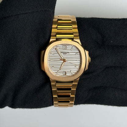 Patek Philippe Nautilus 35mm Silver Dial Watch Ref# 7118/1R-001 - Happy Jewelers Fine Jewelry Lifetime Warranty