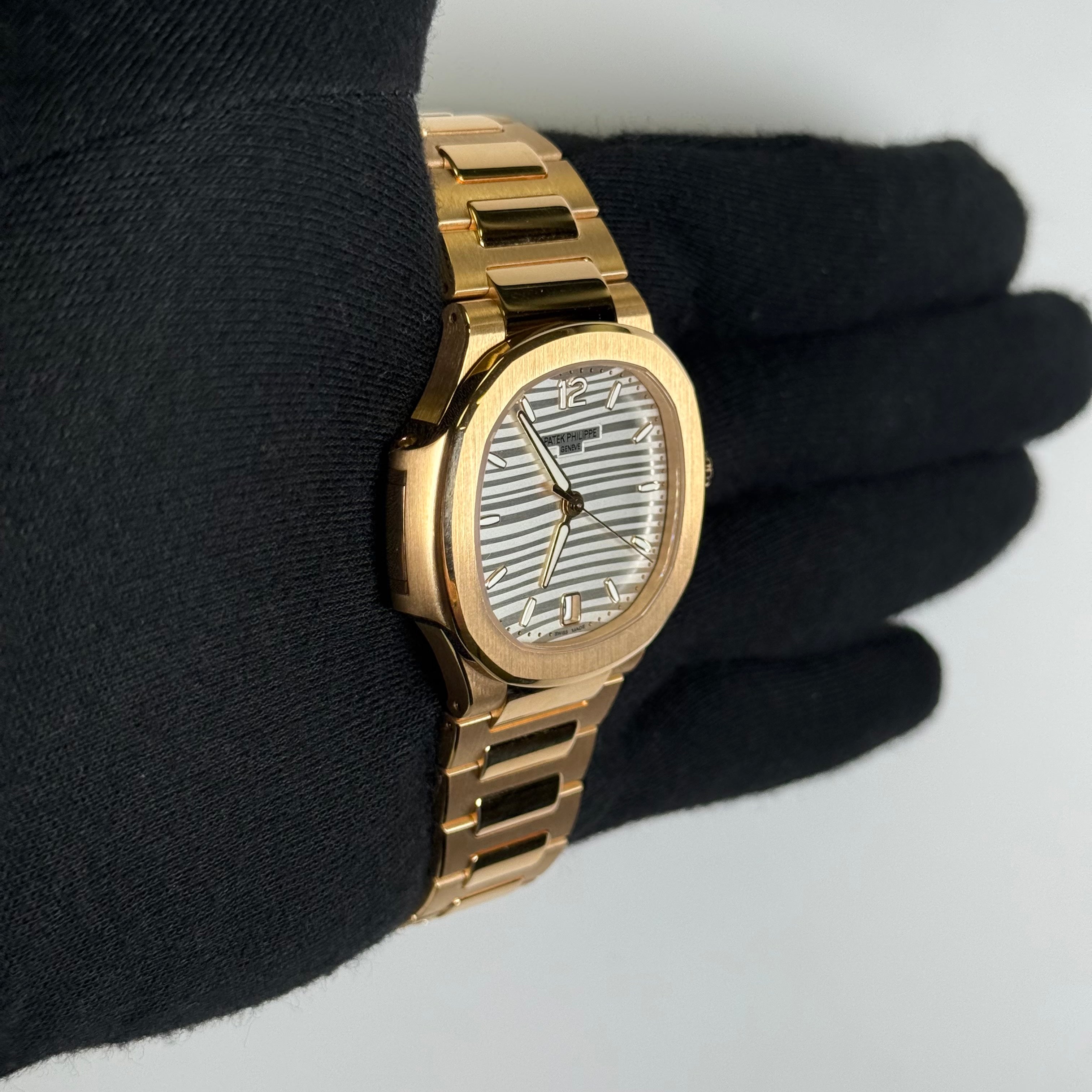 Patek Philippe Nautilus 35mm Silver Dial Watch Ref# 7118/1R-001 - Happy Jewelers Fine Jewelry Lifetime Warranty