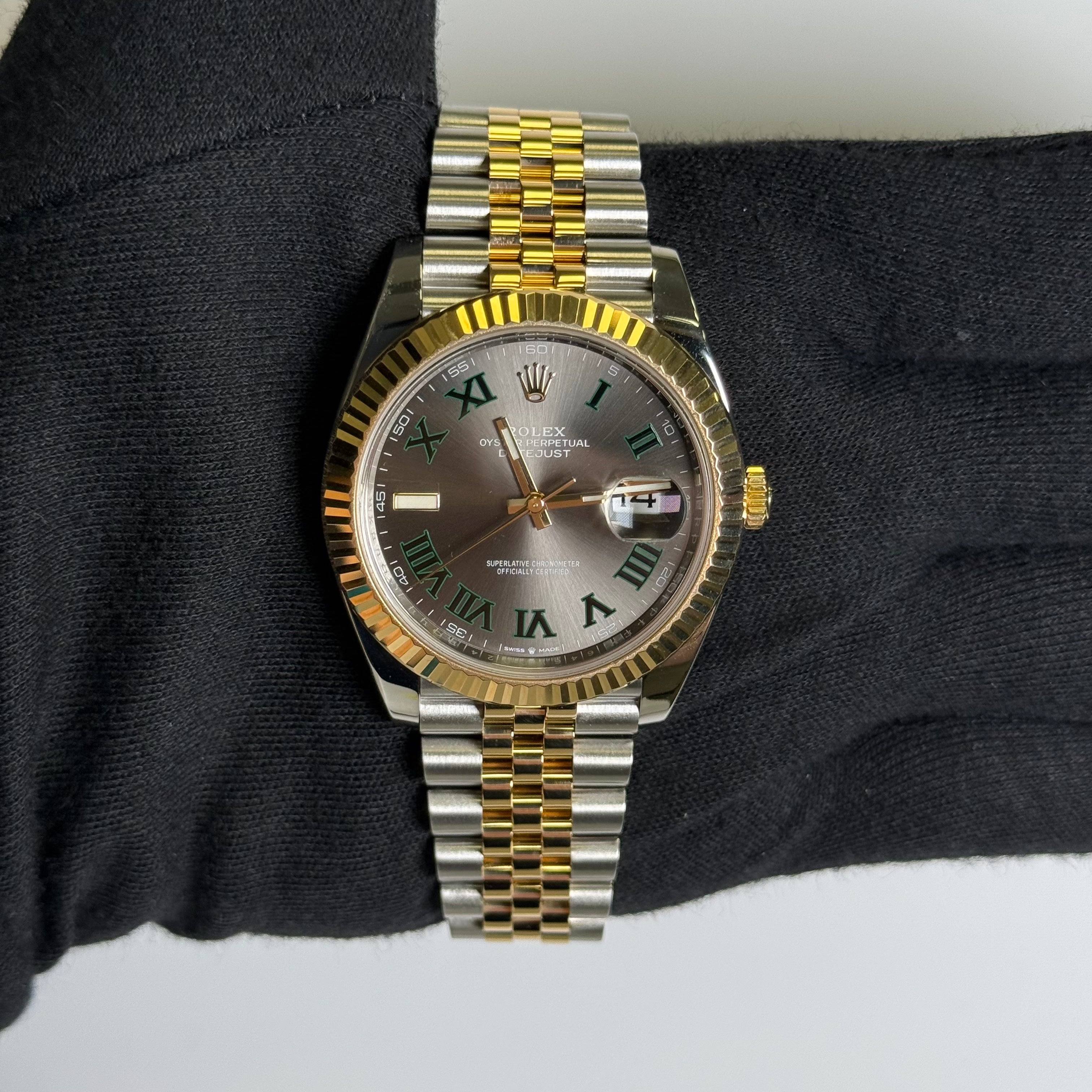 Rolex Datejust 41mm Wimbledon Dial Watch Ref# 126333 - Happy Jewelers Fine Jewelry Lifetime Warranty