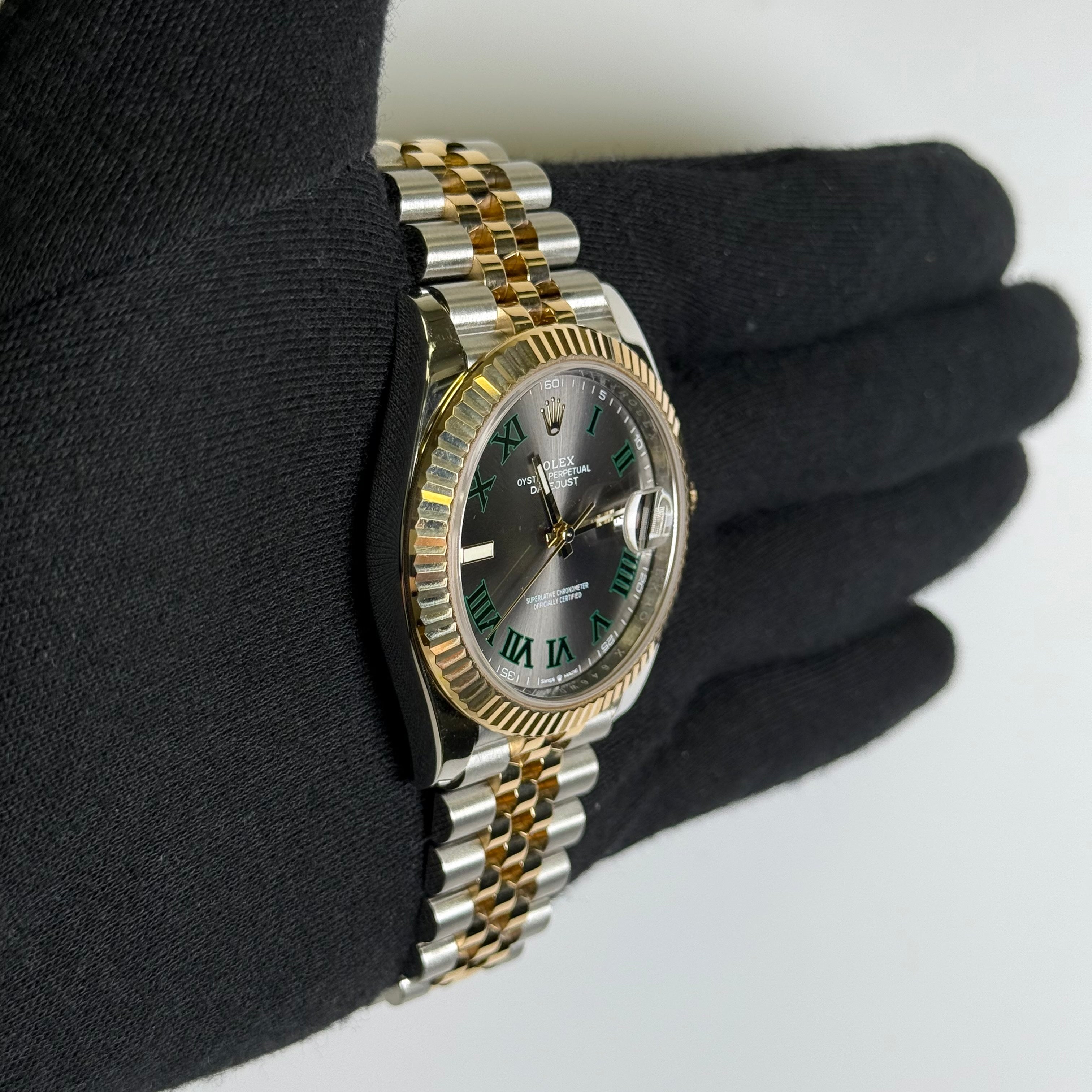 Rolex Datejust 41mm Wimbledon Dial Watch Ref# 126333 - Happy Jewelers Fine Jewelry Lifetime Warranty