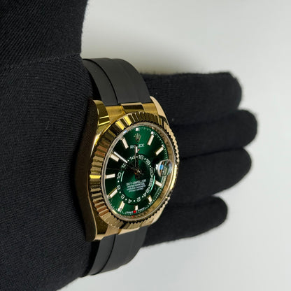 Rolex Sky-Dweller 42mm Green Dial Watch Ref# 336238 - Happy Jewelers Fine Jewelry Lifetime Warranty