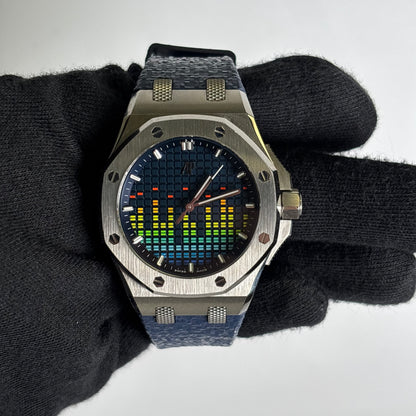 Audemars Piguet Royal Oak 37mm Blue Dial Watch Ref# 77600TI.OO.A343CA.01 - Happy Jewelers Fine Jewelry Lifetime Warranty