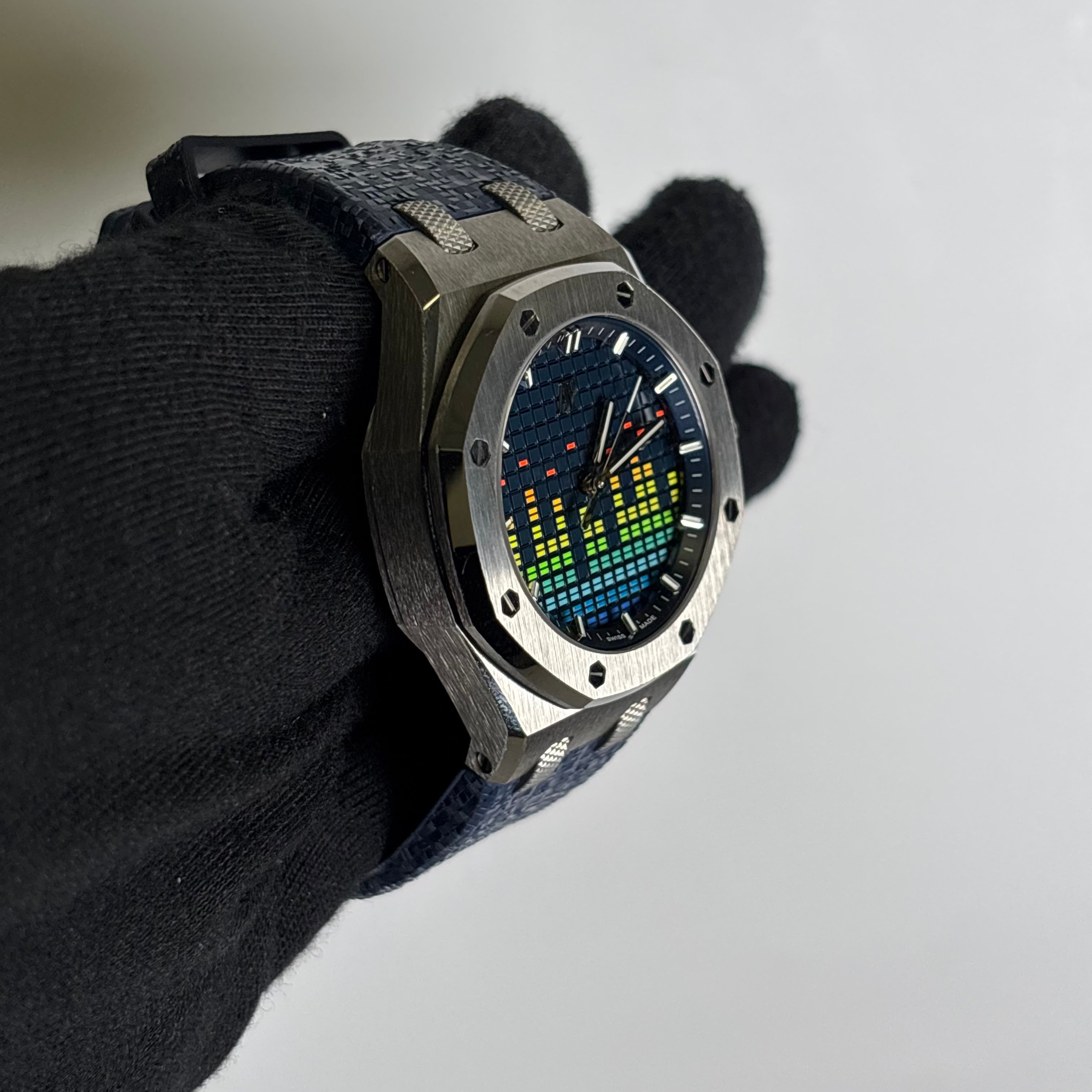 Audemars Piguet Royal Oak 37mm Blue Dial Watch Ref# 77600TI.OO.A343CA.01 - Happy Jewelers Fine Jewelry Lifetime Warranty