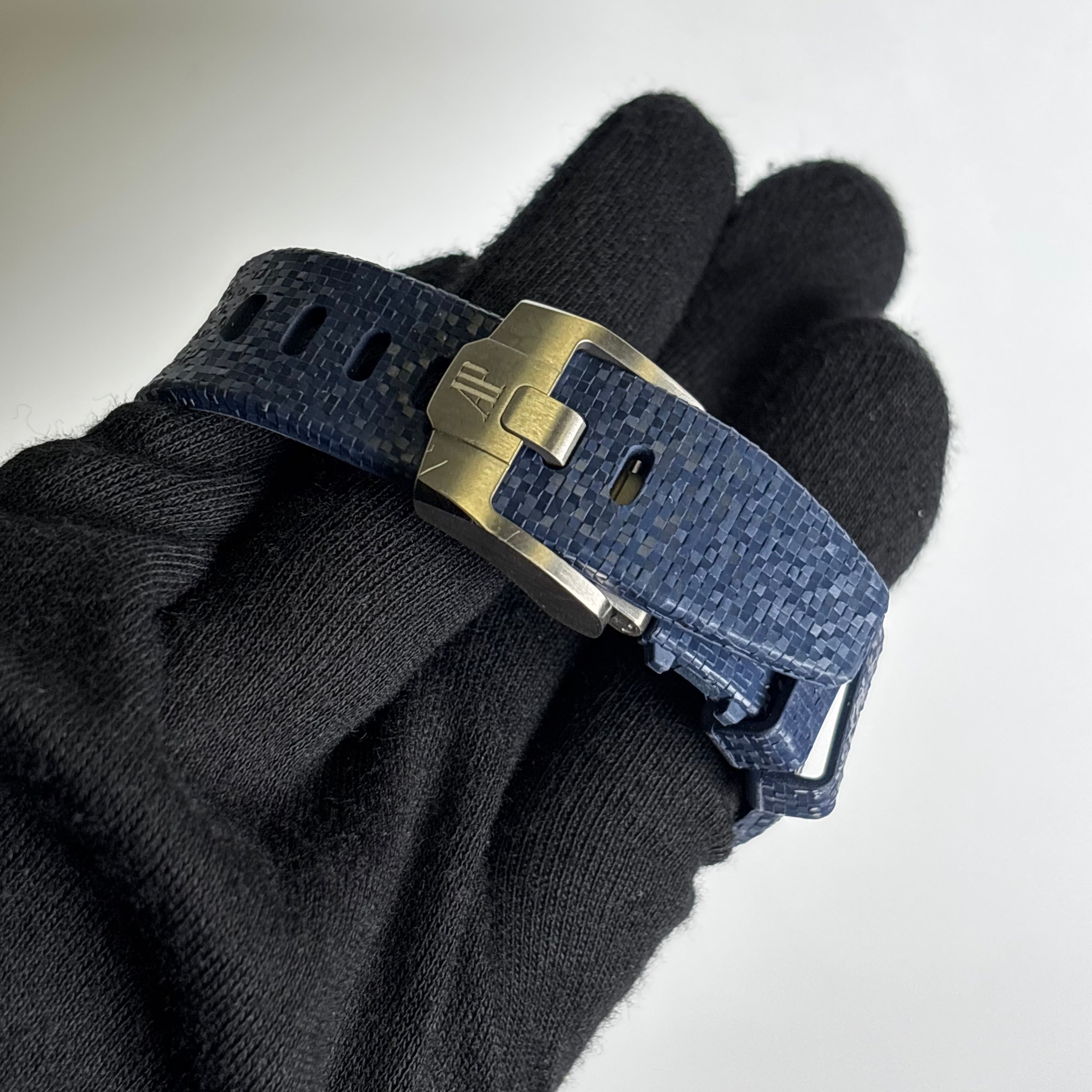 Audemars Piguet Royal Oak 37mm Blue Dial Watch Ref# 77600TI.OO.A343CA.01 - Happy Jewelers Fine Jewelry Lifetime Warranty