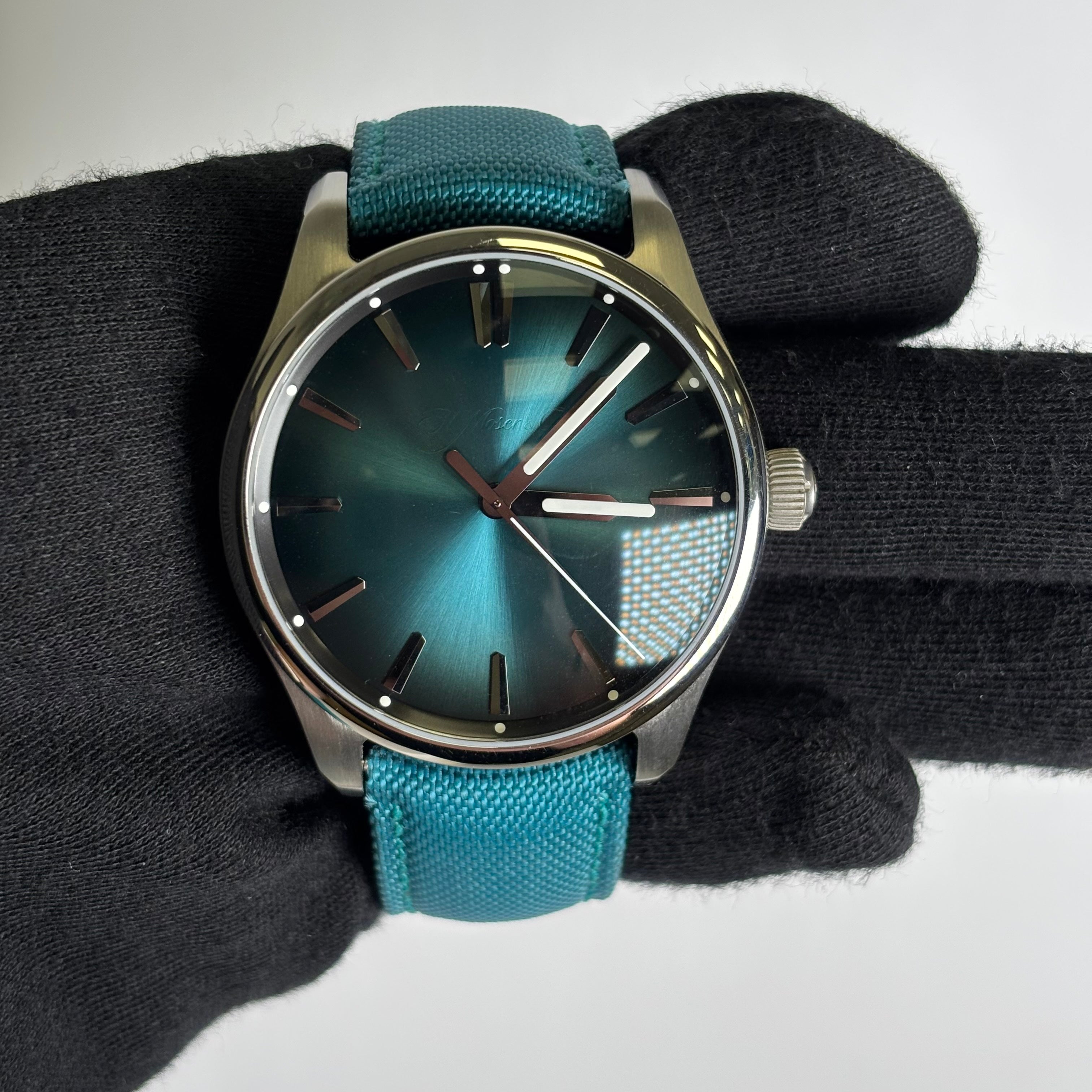 H. Moser & Cie Pioneer 43mm Blue Dial Watch Ref# 3200-1214 - Happy Jewelers Fine Jewelry Lifetime Warranty