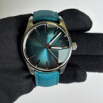 H. Moser & Cie Pioneer 43mm Blue Dial Watch Ref# 3200-1214 - Happy Jewelers Fine Jewelry Lifetime Warranty