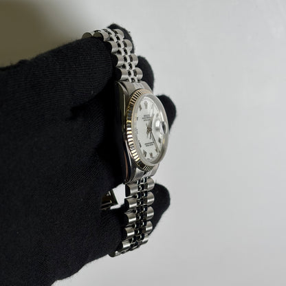 Rolex Datejust 36mm White Dial Watch Ref# 16014 - Happy Jewelers Fine Jewelry Lifetime Warranty