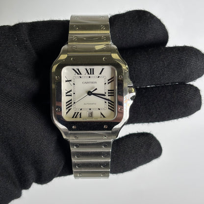 Cartier Santos 40mm White Dial Watch Ref# WSSA0018 - Happy Jewelers Fine Jewelry Lifetime Warranty
