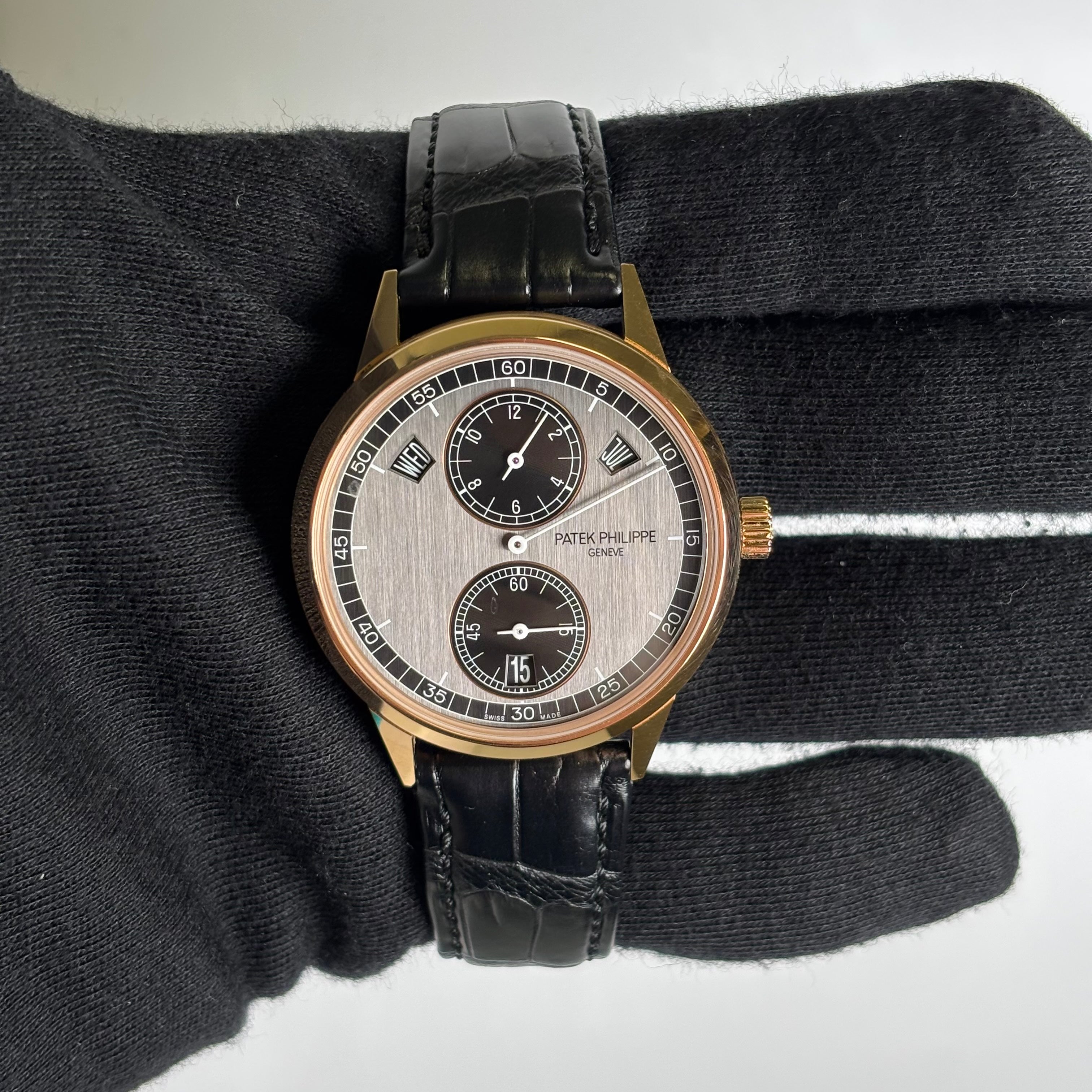 Patek Philippe Annual Calendar 40.5mm Grey Dial Watch Ref# 5235/50R-001 - Happy Jewelers Fine Jewelry Lifetime Warranty