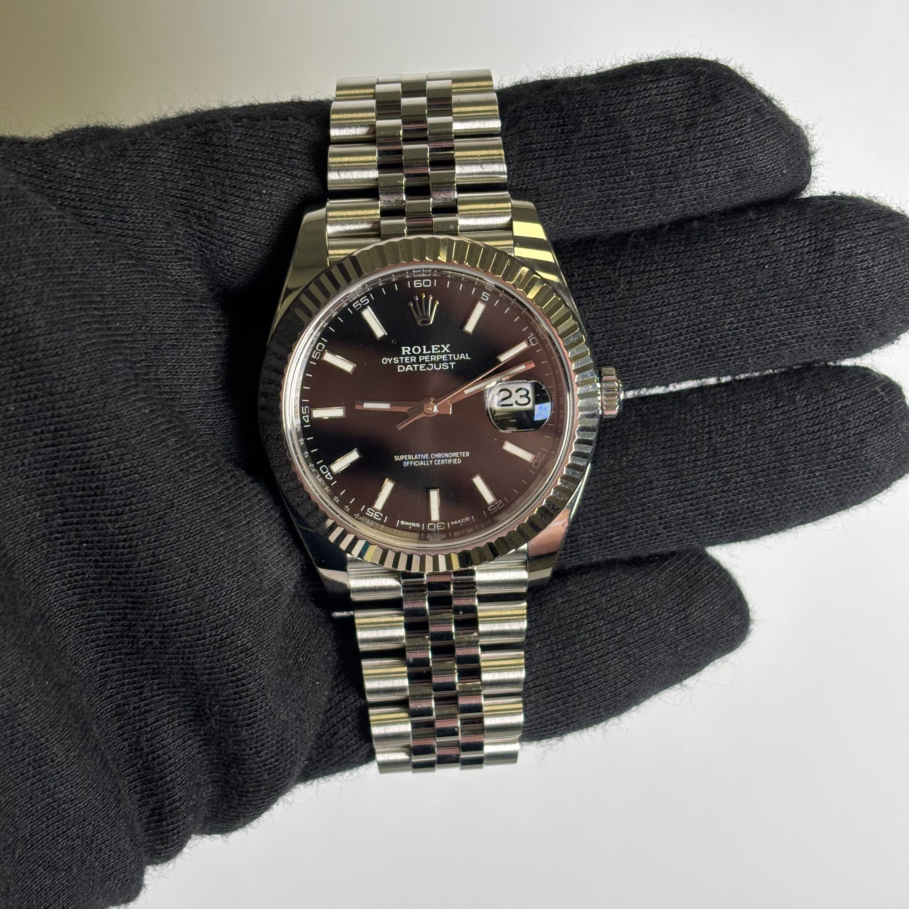 Rolex Datejust 41mm Black Dial Watch Ref# 126334 - Happy Jewelers Fine Jewelry Lifetime Warranty