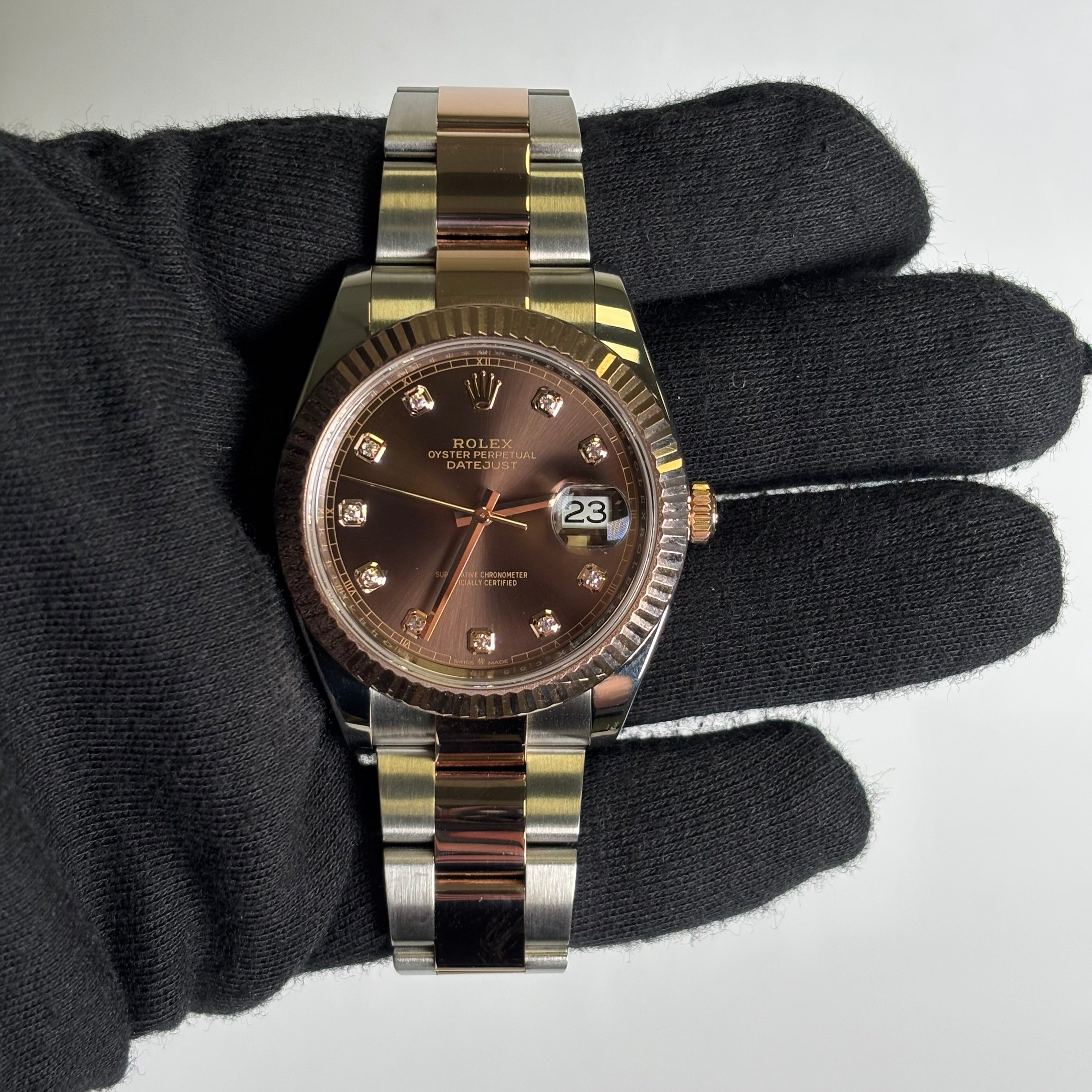 Rolex Datejust 41mm Chocolate Dial Watch Ref# 126331 - Happy Jewelers Fine Jewelry Lifetime Warranty