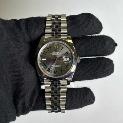 Rolex Datejust 41mm Wimbledon Dial Watch Ref# 126300 - Happy Jewelers Fine Jewelry Lifetime Warranty