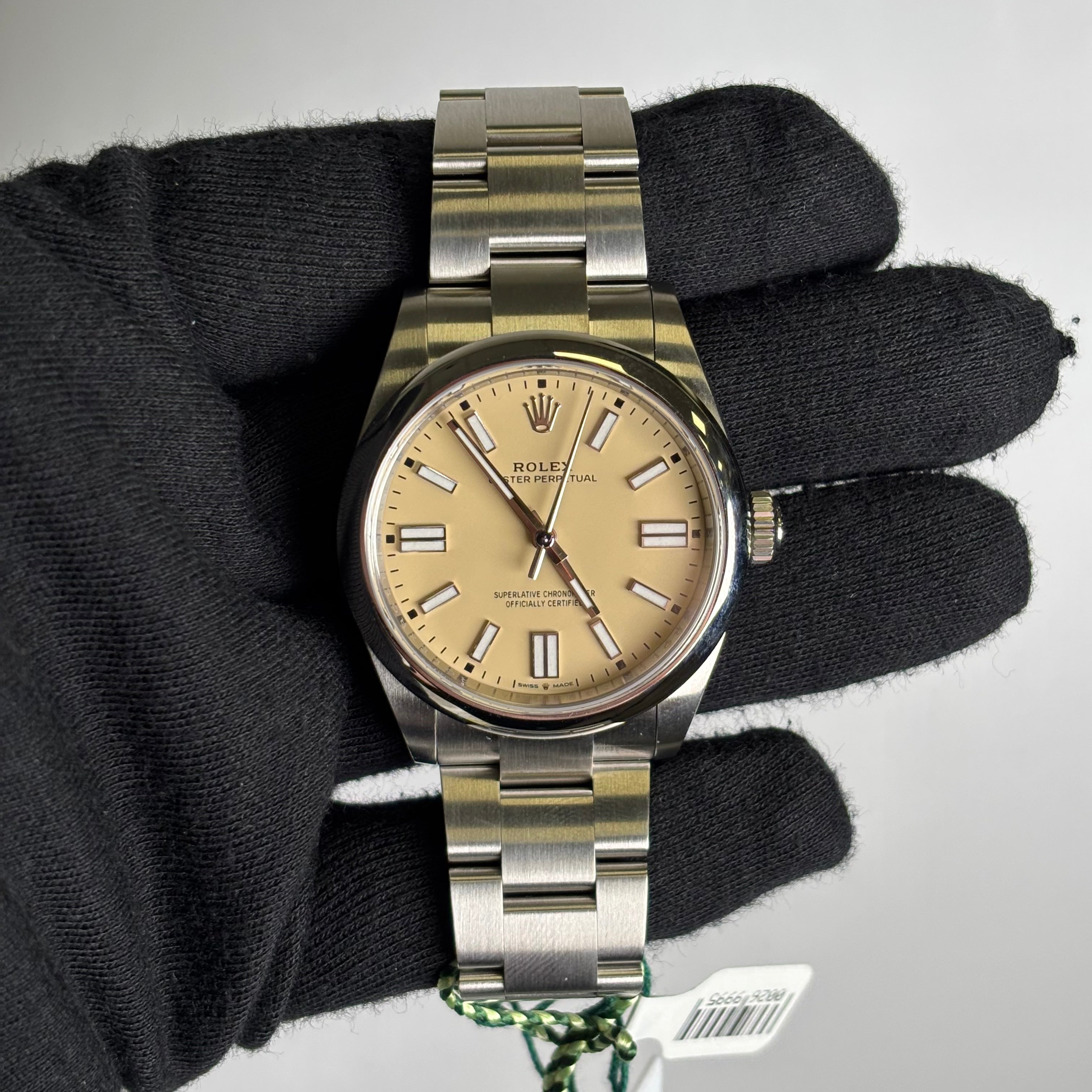 Rolex Oyster Perpetual 41mm Beige Dial Watch Ref# 134300 - Happy Jewelers Fine Jewelry Lifetime Warranty
