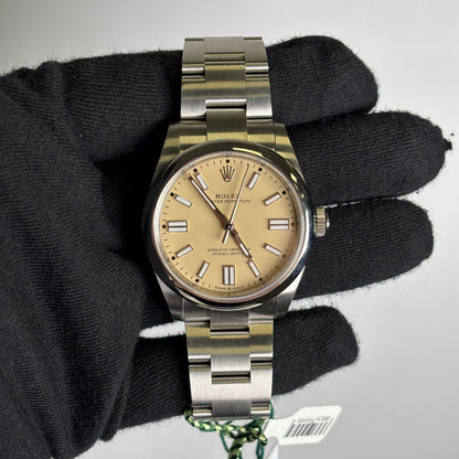 Rolex Oyster Perpetual 41mm Beige Dial Watch Ref# 134300 - Happy Jewelers Fine Jewelry Lifetime Warranty
