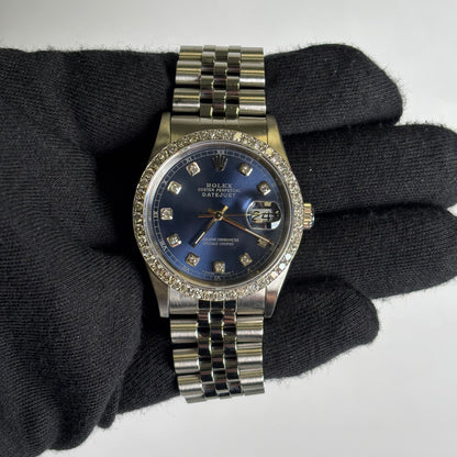 Rolex Datejust 36mm Blue Dial Watch Ref# 16220 - Happy Jewelers Fine Jewelry Lifetime Warranty