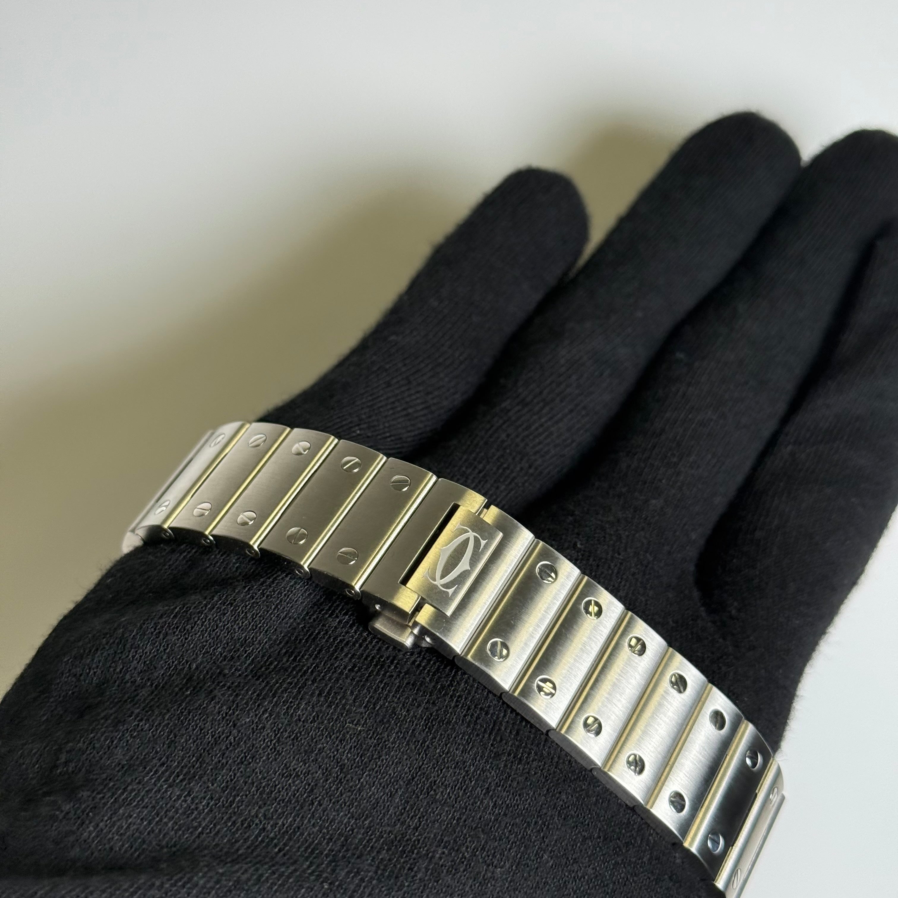 Cartier Santos 39.8mm Green Dial Watch Ref# WSSA0062 - Happy Jewelers Fine Jewelry Lifetime Warranty