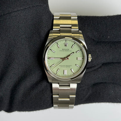 Rolex Oyster Perpetual 36mm Pistachio Dial Watch Ref# 126000 - Happy Jewelers Fine Jewelry Lifetime Warranty