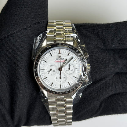 Omega Speedmaster 42mm White Dial Watch Ref# 310.30.42.50.04.001 - Happy Jewelers Fine Jewelry Lifetime Warranty