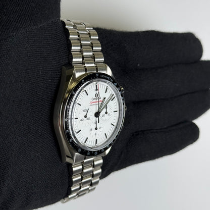 Omega Speedmaster 42mm White Dial Watch Ref# 310.30.42.50.04.001 - Happy Jewelers Fine Jewelry Lifetime Warranty