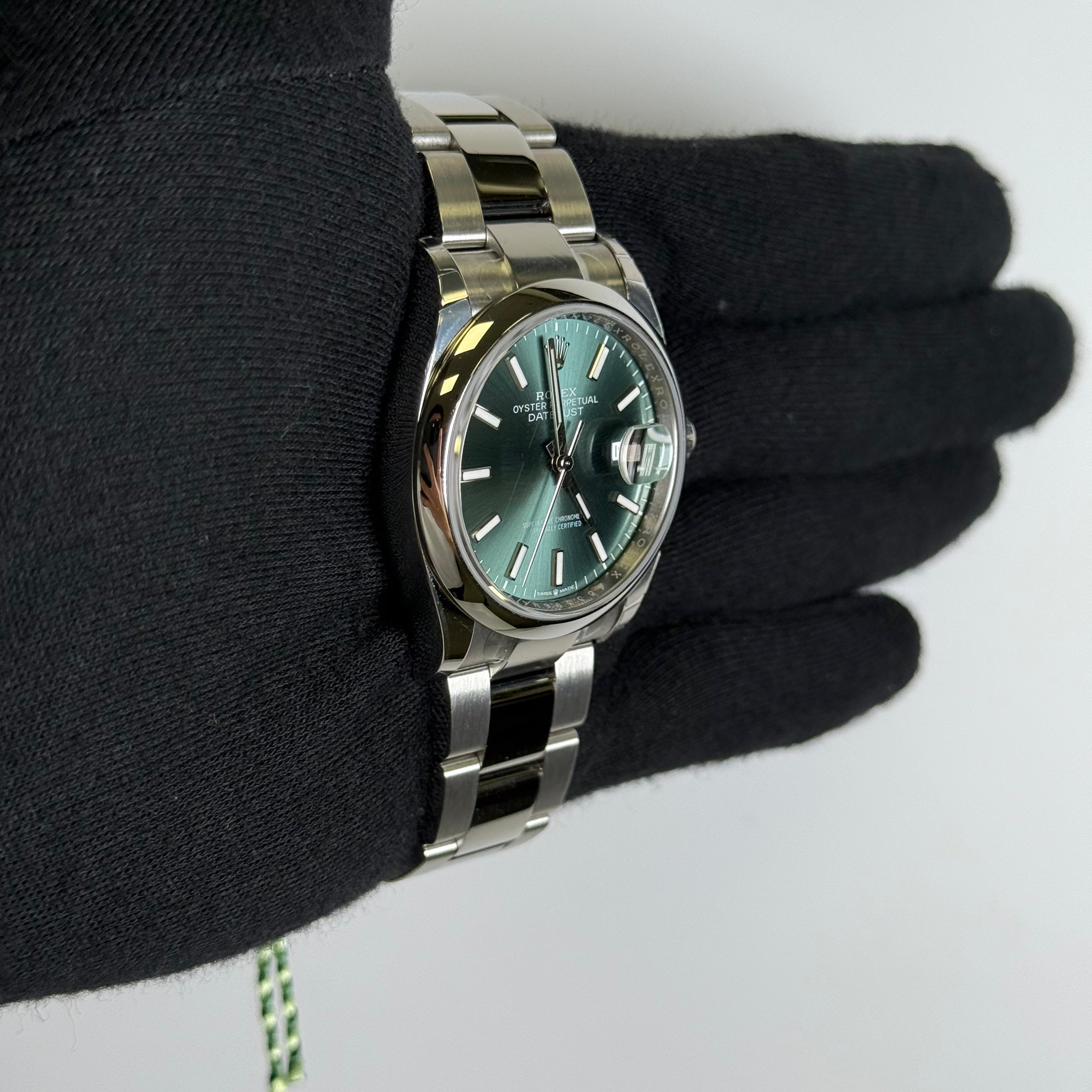 Rolex Datejust 36mm Green Dial Watch Ref# 126200 - Happy Jewelers Fine Jewelry Lifetime Warranty