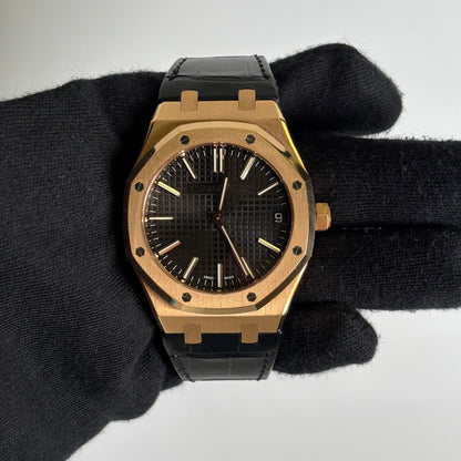 Audemars Piguet Royal Oak 41mm Black Dial Ref# 15510OR.OO.D002CR.01 - Happy Jewelers Fine Jewelry Lifetime Warranty