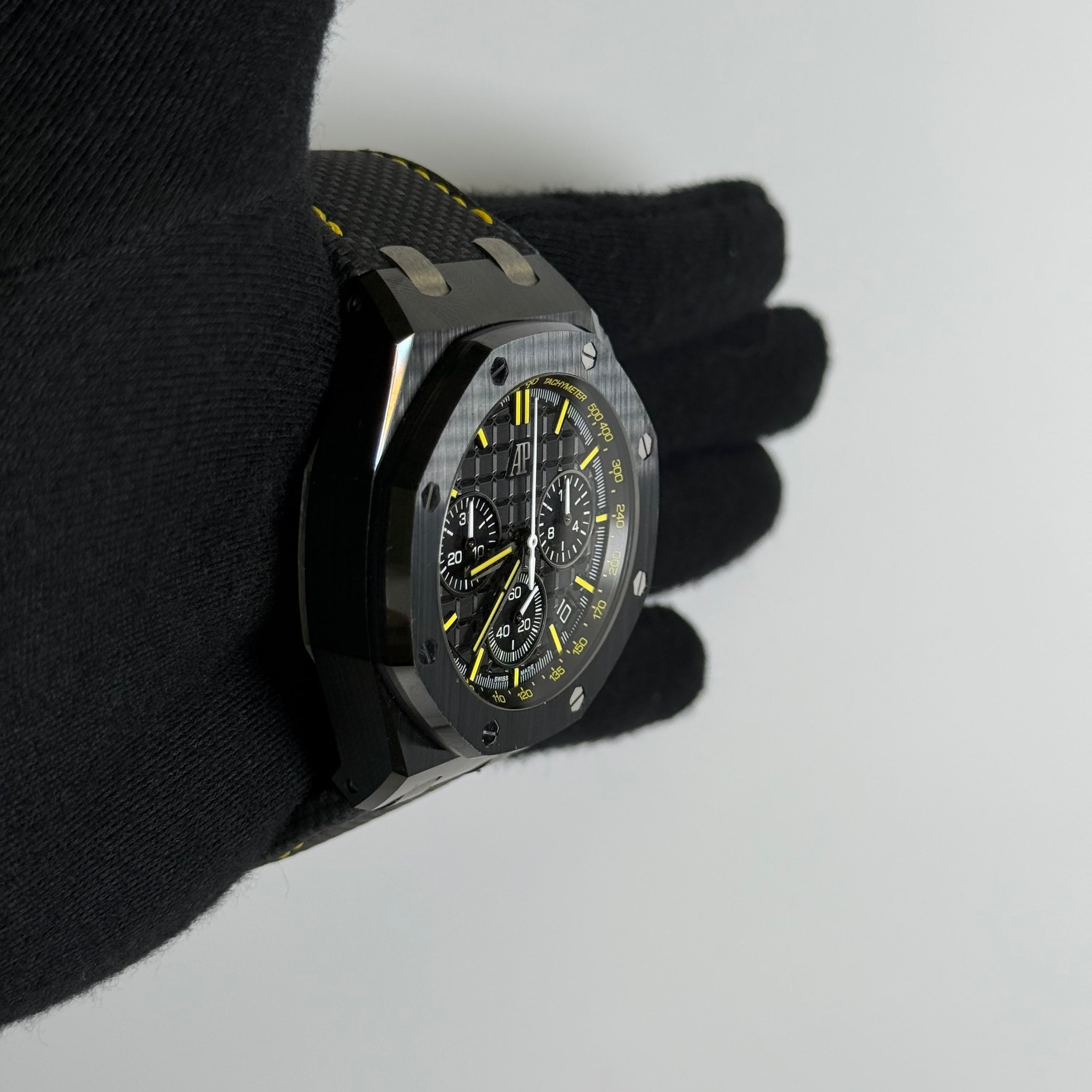 Audemars Piguet Royal Oak 43mm Black Dial Watch Ref# 26420CE.OO.A005VE.01 - Happy Jewelers Fine Jewelry Lifetime Warranty