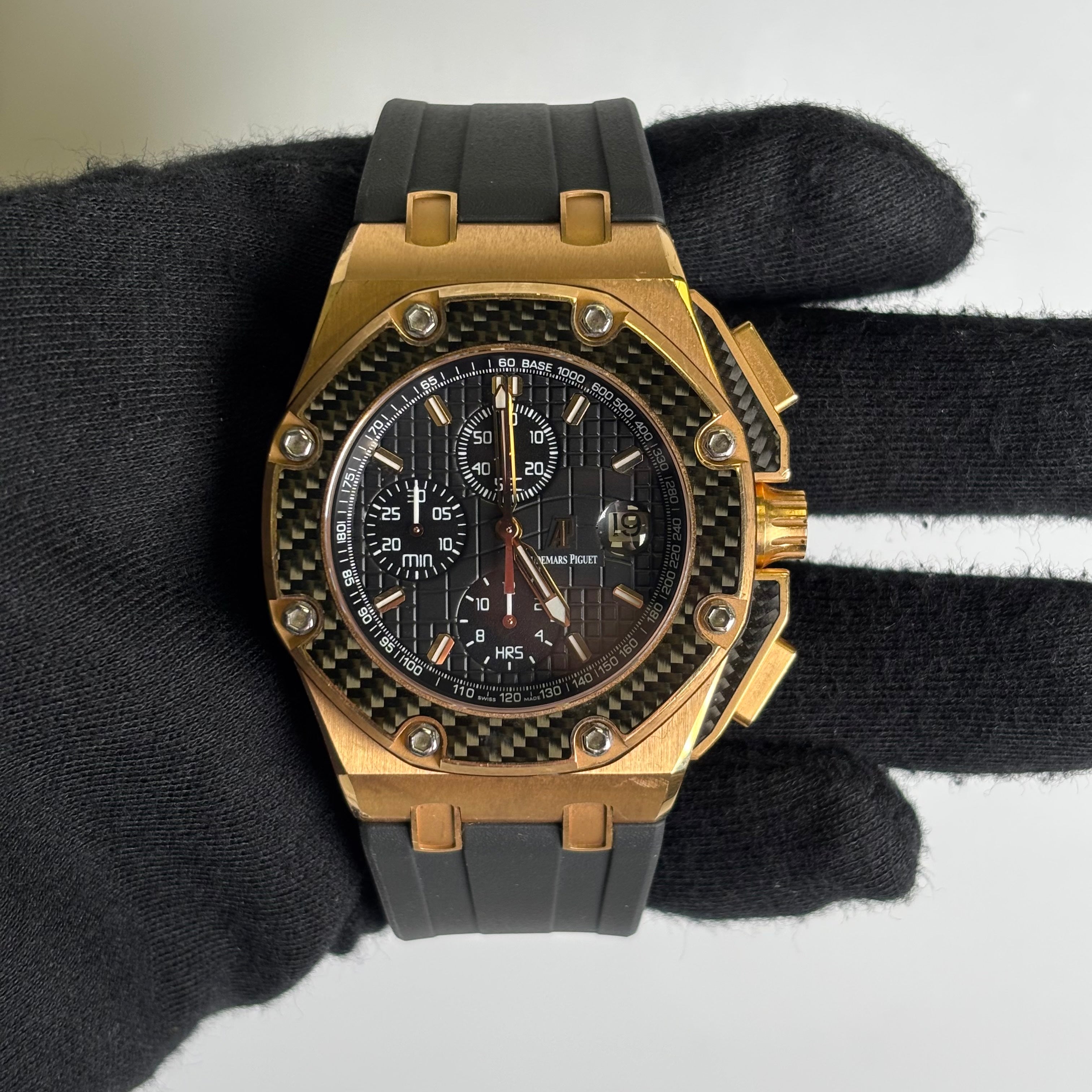 Audemars Piguet Royal Oak 42mm Black Dial Watch Ref# 26030RO.OO.D001IN.01 - Happy Jewelers Fine Jewelry Lifetime Warranty