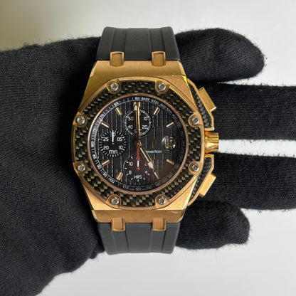 Audemars Piguet Royal Oak 42mm Black Dial Watch Ref# 26030RO.OO.D001IN.01 - Happy Jewelers Fine Jewelry Lifetime Warranty