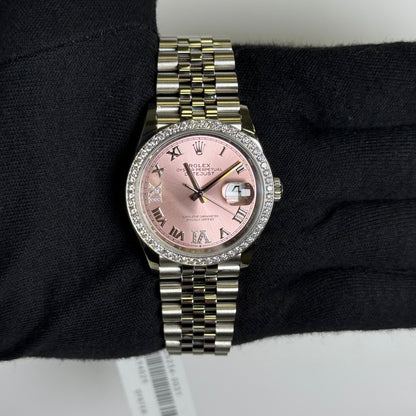 Rolex Datejust 36mm Pink Dial Watch Ref# 126234 - Happy Jewelers Fine Jewelry Lifetime Warranty