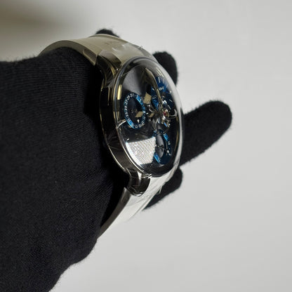 MB&F Legacy Machine 44mm Openwork Dial Watch Ref# 04.TR.BLB - Happy Jewelers Fine Jewelry Lifetime Warranty