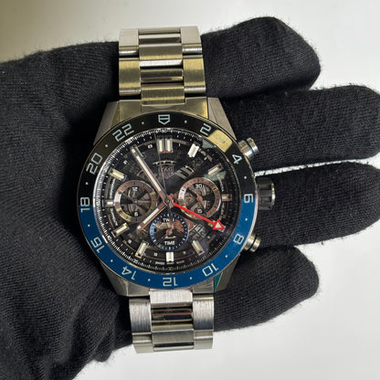 Tag Heuer Carrera 44mm Openwork Dial Watch Ref# CBG2A1Z - Happy Jewelers Fine Jewelry Lifetime Warranty