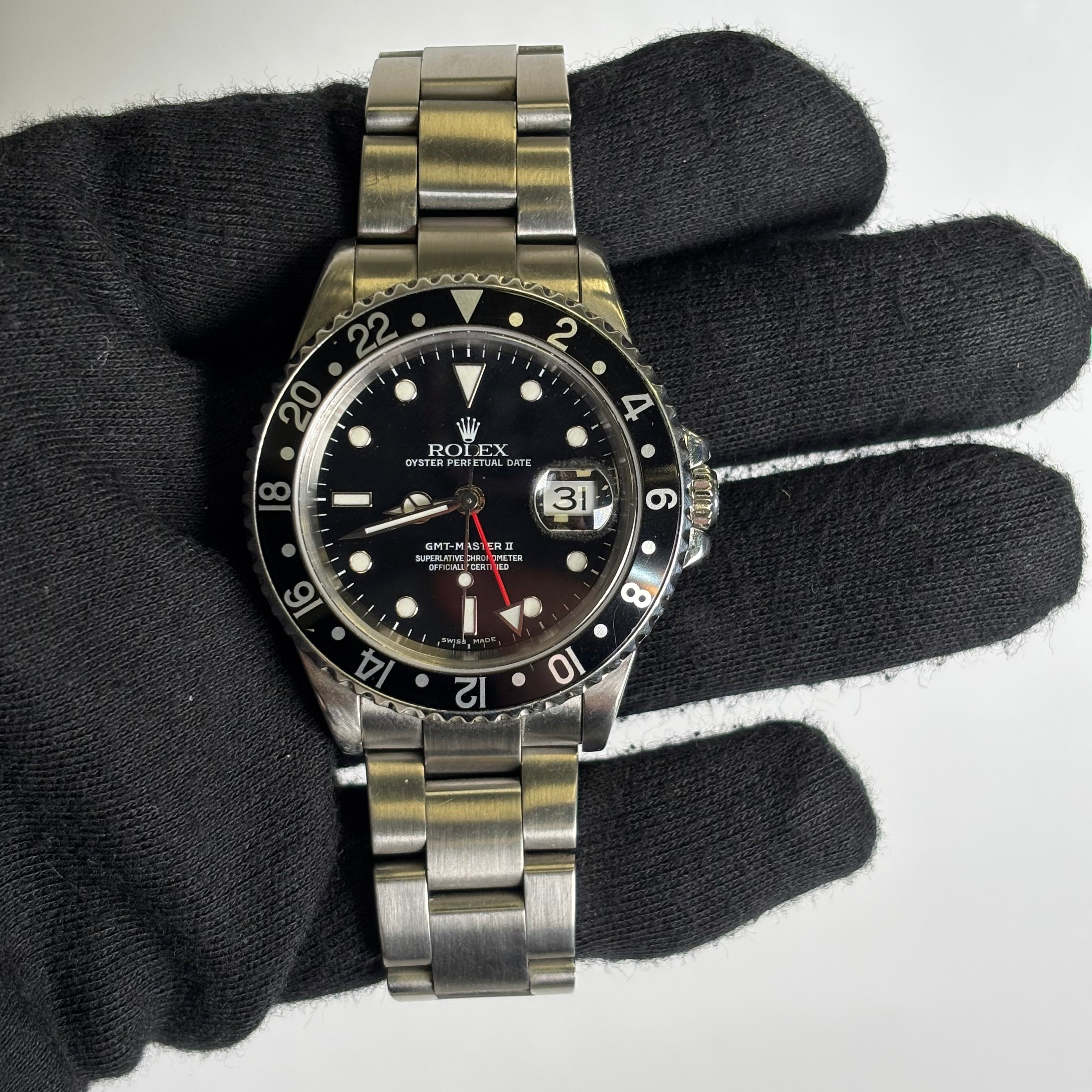 Rolex GMT-Master II 40mm Black Dial Watch Ref# 16710 – Happy Jewelers