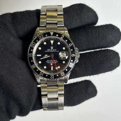 Rolex GMT-Master II 40mm Black Dial Watch Ref# 16710 - Happy Jewelers Fine Jewelry Lifetime Warranty