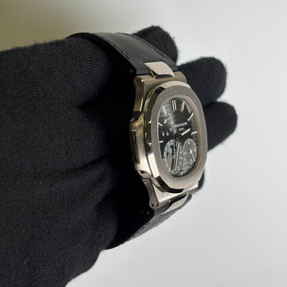 Patek Philippe Nautilus 40mm Grey Dial Watch Ref# 5712G-001 - Happy Jewelers Fine Jewelry Lifetime Warranty