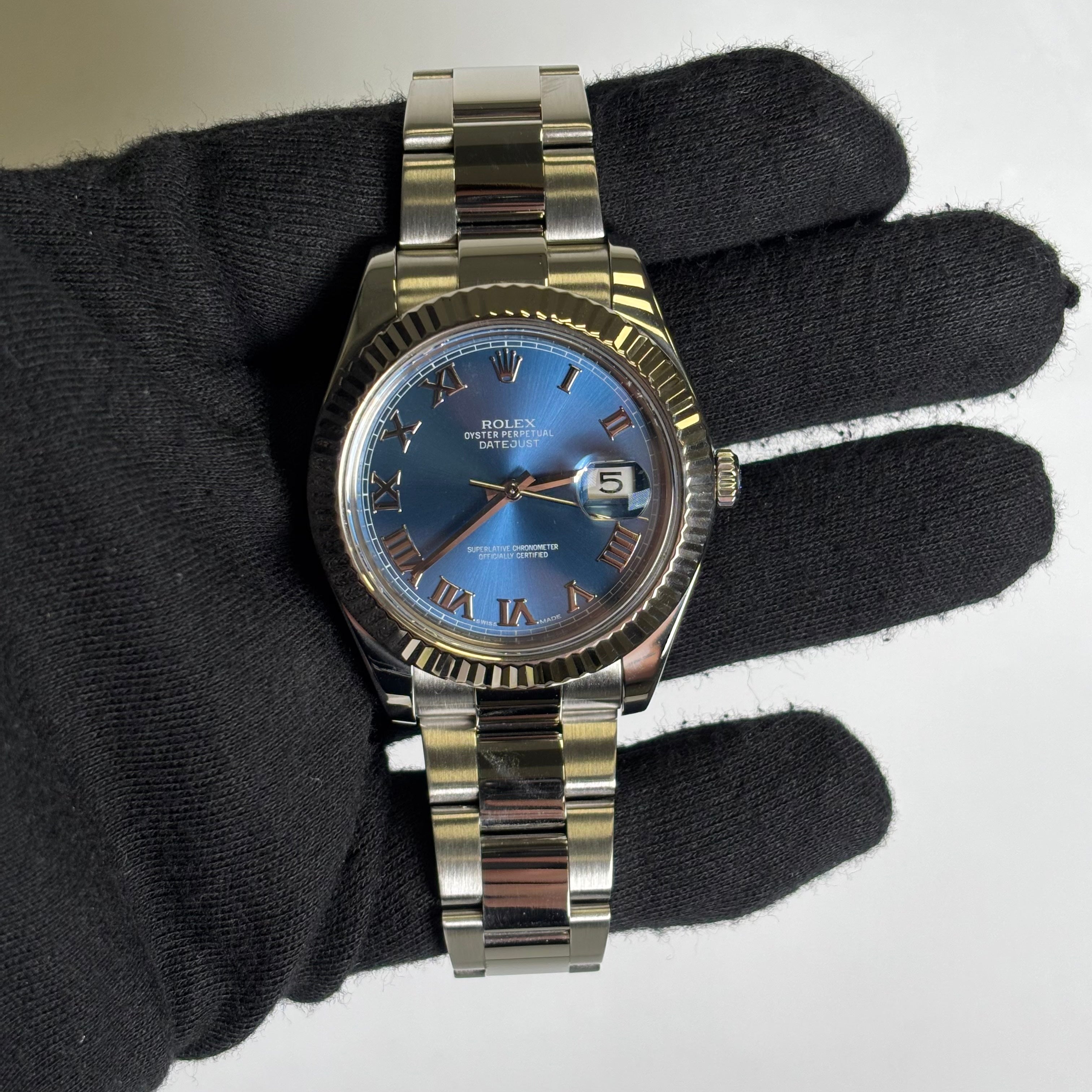 Rolex Datejust 41mm Blue Dial Watch Ref# 116334 - Happy Jewelers Fine Jewelry Lifetime Warranty