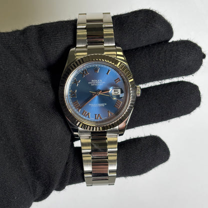 Rolex Datejust 41mm Blue Dial Watch Ref# 116334 - Happy Jewelers Fine Jewelry Lifetime Warranty