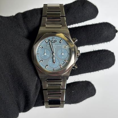 Girard Perregaux Laureato 42mm Blue Dial Watch Ref# 81020-11-3370-1GM - Happy Jewelers Fine Jewelry Lifetime Warranty