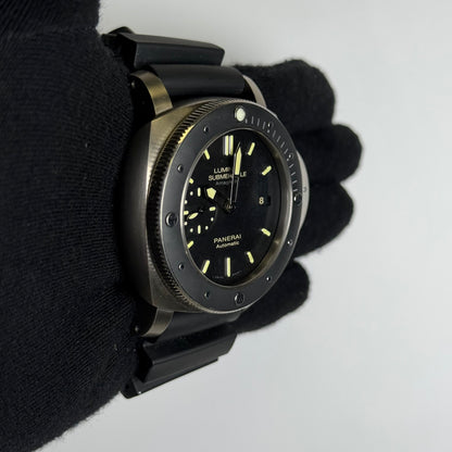 Panerai Submersible 47mm Black Dial Watch Ref# PAM00389 - Happy Jewelers Fine Jewelry Lifetime Warranty