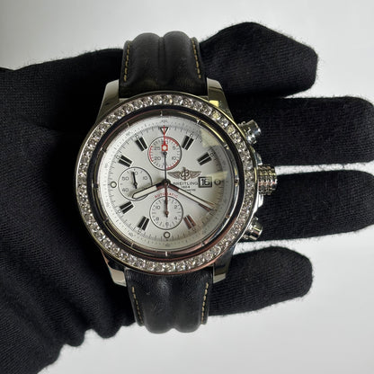 Breitling Super Avenger 48mm White Dial Watch Ref# A13370 - Happy Jewelers Fine Jewelry Lifetime Warranty