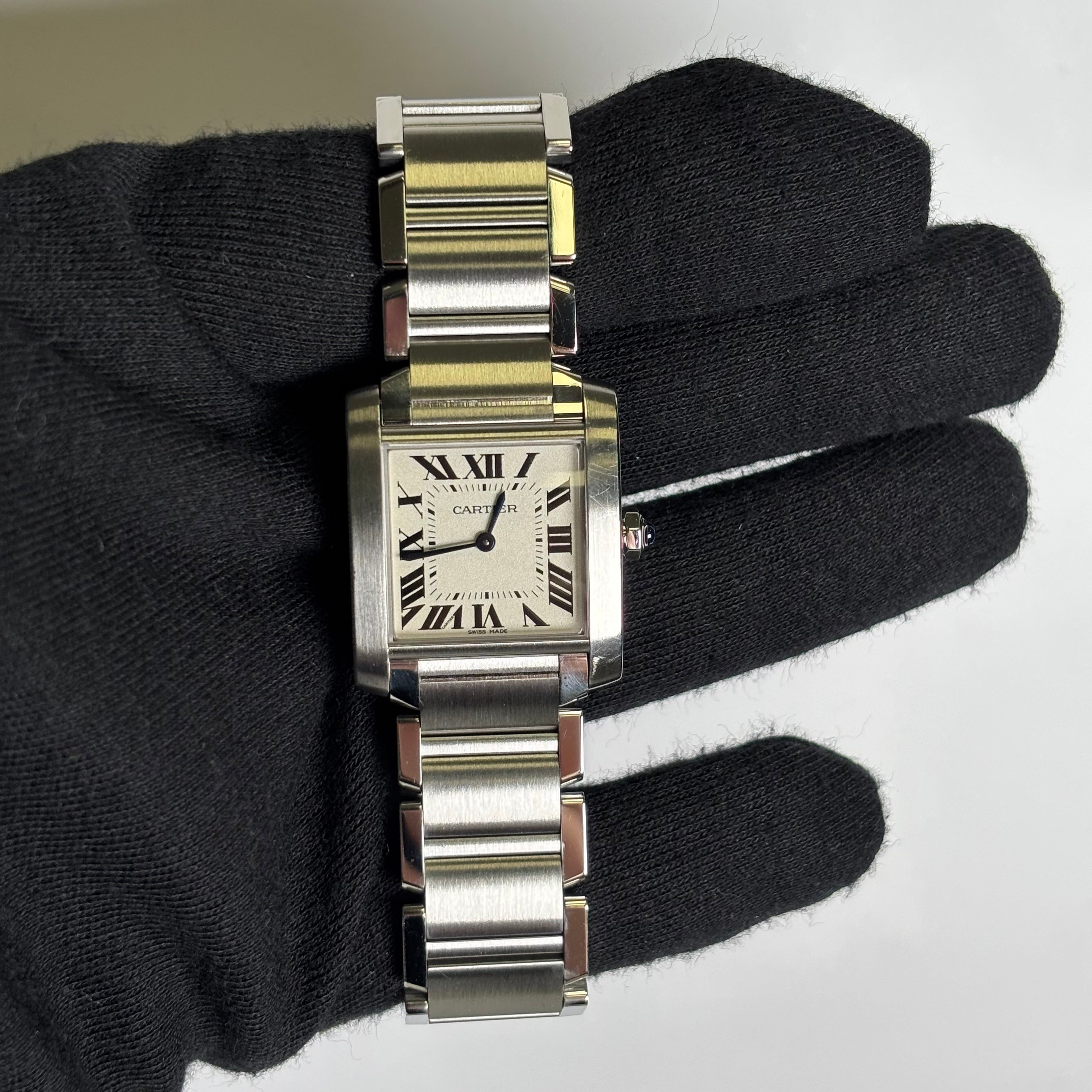 Cartier Tank 25mm Ivory Dial Watch Ref# WSTA0005 - Happy Jewelers Fine Jewelry Lifetime Warranty